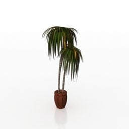Garten-Tontopfpflanze 3D-Modell