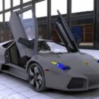 Grå Lamborghini konseptbil
