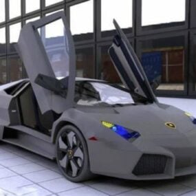 Gri Lamborghini Konsept Otomobil 3D modeli
