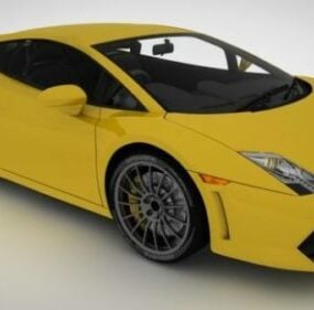 Gelb lackiertes Lamborghini Gallardo Auto 3D-Modell