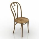 Jednoduchá dřevěná židle dekorace