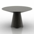 Runder Tisch aus schwarzem Kunststoff