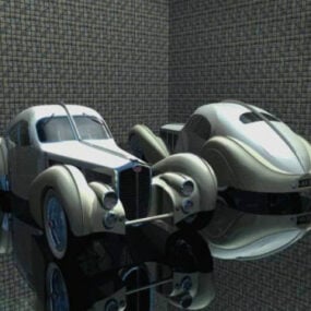 Voiture ancienne Bugatti 1938 modèle 3D