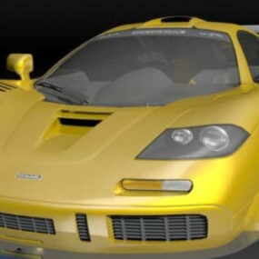 Voiture Mclaren F1 jaune modèle 3D