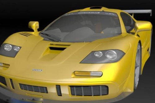 黄色迈凯轮F1汽车
