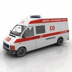 Modello 3d del veicolo dell'ambulanza