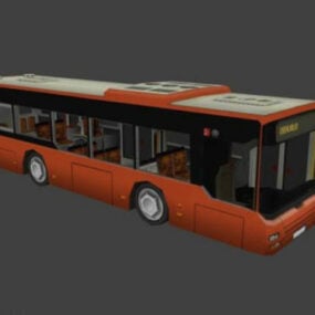 Orange Paint Bus 3d model