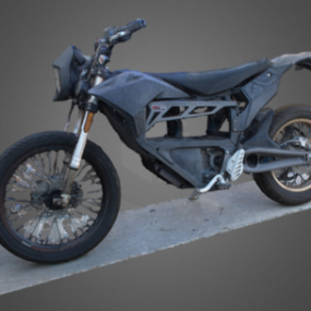 Niebieski motocykl Model 3D