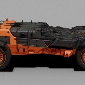 Lrm Sci-Fi-Auto-Fahrzeug-3D-Modell