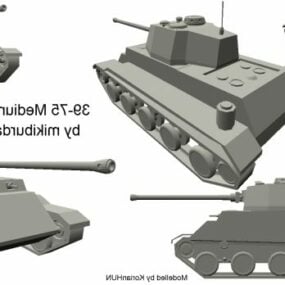 1д модель танка США М3