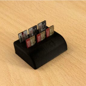 6 Micro SD-kortholder Printbar 3d-model