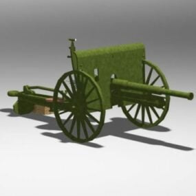 ロシアの師団砲 76 mm 3D モデル