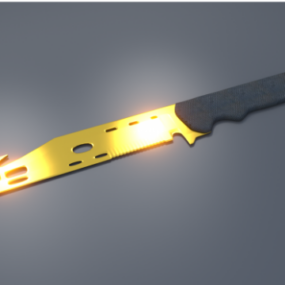 Acb Golden Knife Weapon 3d-malli