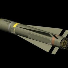 Arma de misiles guiados modelo 3d