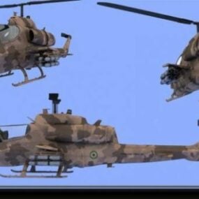 陆军Ah-1直升机3d模型