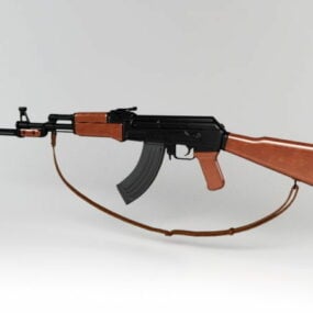 Ak-47 pistol med bajonet 3d model