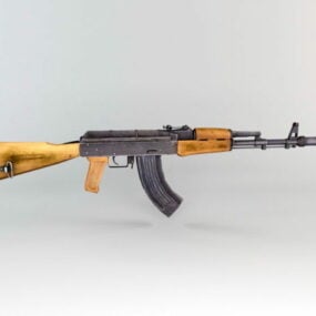Ak-47 Gun With Magazine 3d model