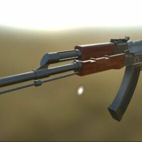 Ak-m Rifle Gun Weapon 3d model
