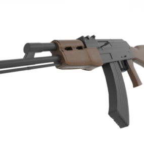 Old Ak47 Gun Weapon 3d model