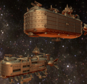 Conception de vaisseau spatial en alpaga modèle 3D