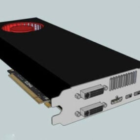 โมเดล 3 มิติของการ์ด AMD Radeon Vga