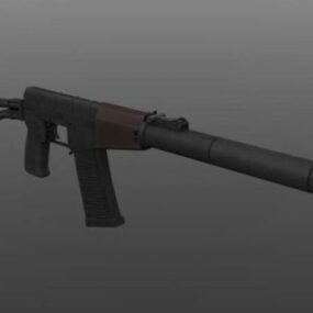 As-val Rifle Gun 3d model