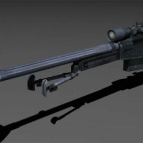 Pistola de rifle Aw50 modelo 3d