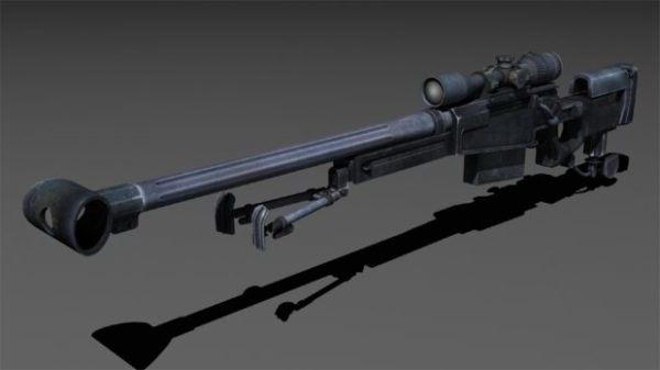 Aw50 Rifle Gun Free 3d Model 3ds Ma Mb Open3dmodel