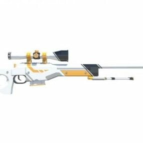 Awp Asiimov Gun Weapon 3D-Modell