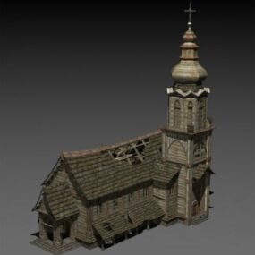 Brazil Baroque Church Architecture 3d model