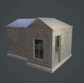 Mô hình 3d thiết kế ngôi nhà bỏ hoang cũ