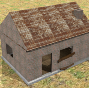 Terk edilmiş Eski Ev Tarzı 3d modeli
