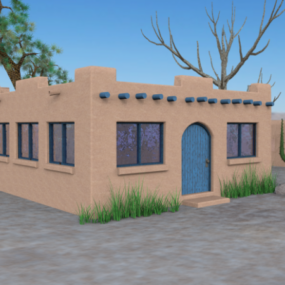 Country Adobe House 3d model