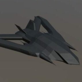 Model 3d Konsep Pesawat Sci-fi