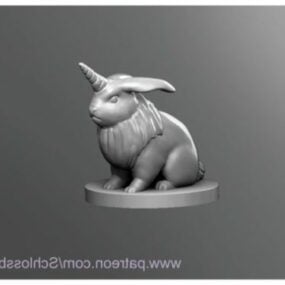 3д модель скульптуры кролика Альмираджа