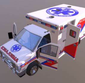 Model Kendaraan Ambulans 3d