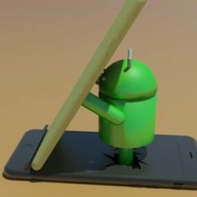 Druckbares 3D-Modell der Android-Smartphone-Halterung