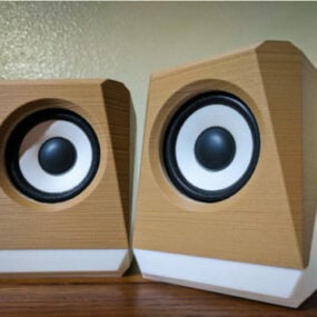 Hoekige luidsprekerbox afdrukbaar 3D-model