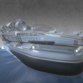 Model 3d Animasi Pemandangan Laut Kapal