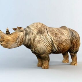 3д модель установки животного носорога