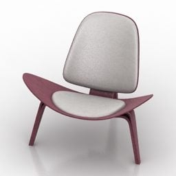 نموذج كرسي شل بذراعين كارل هانسن للأثاث ثلاثي الأبعاد