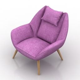 Living Room Armchair Kurt Design 3d model