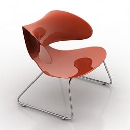 Kerusi berlengan plastik yang melengkung Maxima Design 3d model