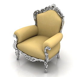 3д модель классического кресла Prince Design