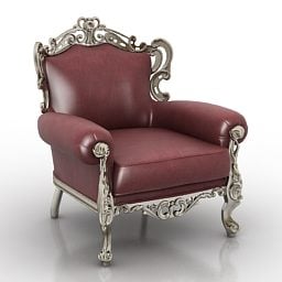 3д модель винтажного викторианского кресла с дизайном