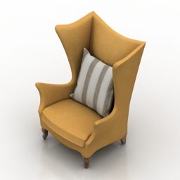 صندلی راحتی اتاق نشیمن طرح راشل مدل سه بعدی