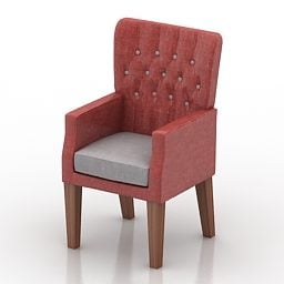 صندلی راحتی قهوه پشت بالا مدل سه بعدی