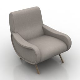 Mẫu ghế bành Cassina Lady Design 3d