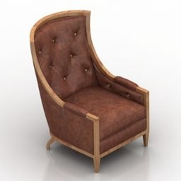 3д модель классического кожаного кресла