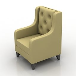 Old Style Armchair Dresden Design 3d model